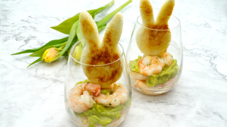 Garnelen mit Avocadocreme